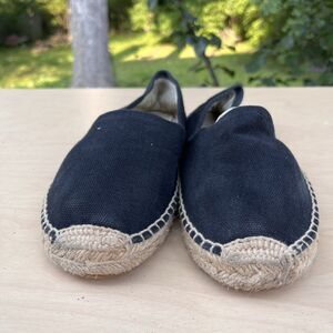 Soludos women's espadrilles black cotton canvas upper size 8